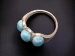 Ring van larimar, van topkwaliteit. Handgemaakte creatie., Verzamelen