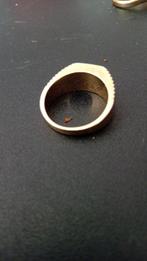 Zonder Minimumprijs - Ring - 14 karaat Geel goud Onyx, Handtassen en Accessoires, Ringen, Nieuw