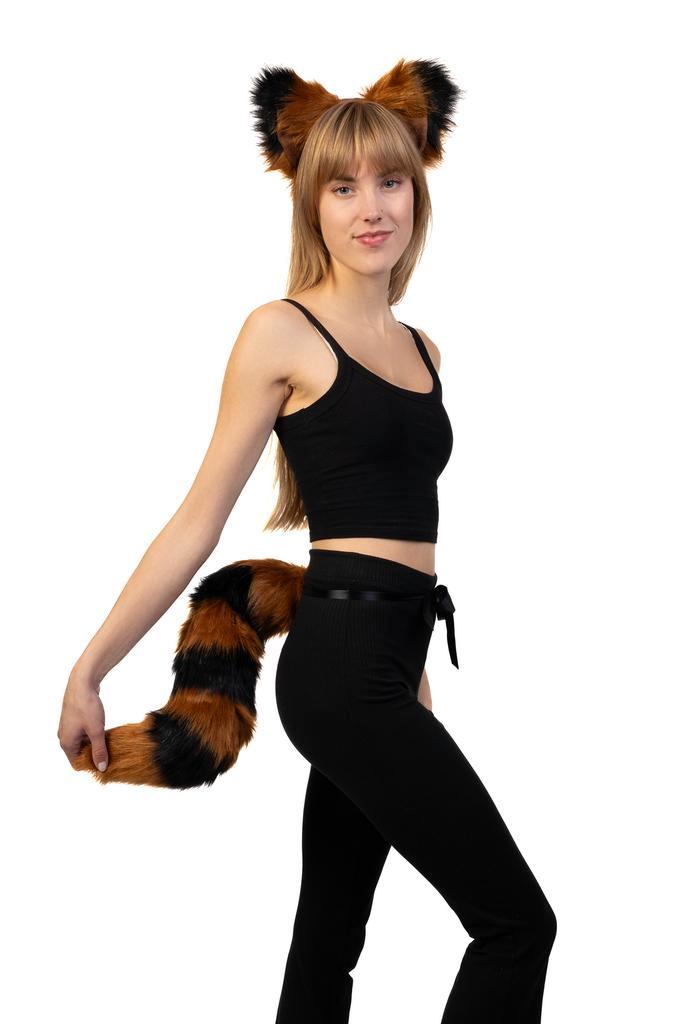 Haarband Furry Oren Staart Set Bruin Zwart Strepen Wasbeer V, Vêtements | Femmes, Costumes de carnaval & Vêtements de fête, Enlèvement ou Envoi