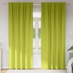 vidaXL Gordijnen met gordijnen 2 pcs Appelgroen 260 x 140 cm, Huis en Inrichting, Verzenden, Nieuw