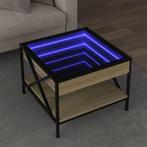 vidaXL Salontafel met Infinity LED 50x50x38 cm sonoma, Huis en Inrichting, Tafels | Salontafels, Verzenden, Nieuw