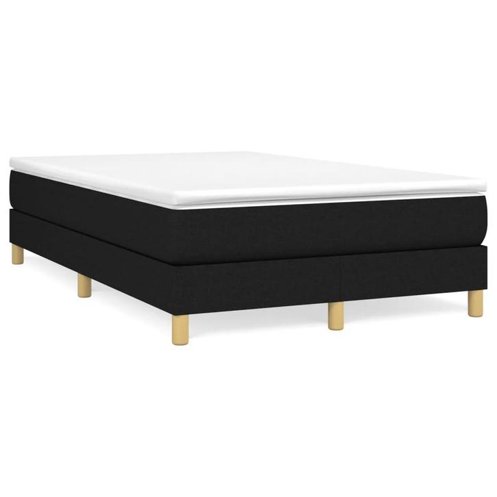 vidaXL Boxspring met matras stof zwart 120x190 cm, Maison & Meubles, Chambre à coucher | Lits, Envoi