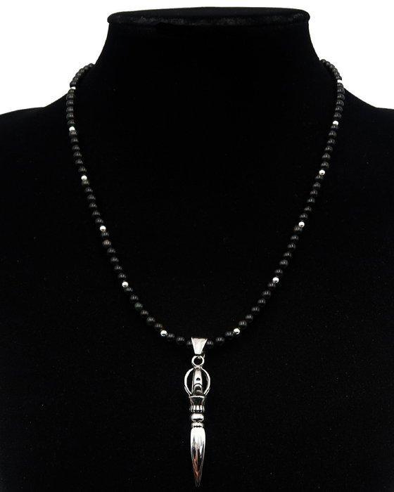 Collier Phurba Tibétain en Obsidiaan: Bescherming &, Antiek en Kunst, Antiek | Boeken en Manuscripten