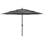 vidaXL Parasol 3-laags met aluminium paal 3,5 m, Tuin en Terras, Verzenden, Nieuw