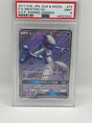 Pokémon - 1 Graded card - mewtwo GX shining legend - PSA 9