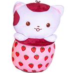 Play by Play Sitting Cat in Bubble Tea Pluche 38CM-Rood, Kinderen en Baby's, Speelgoed | Knuffels en Pluche, Ophalen of Verzenden