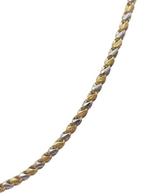 Halsketting - 18 karaat Geel goud, Witgoud - 0.01ct. tw.