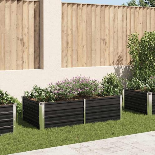 vidaXL Plantenbak verhoogd 160x80x45 cm gegalvaniseerd staal, Tuin en Terras, Bloempotten, Nieuw, Verzenden