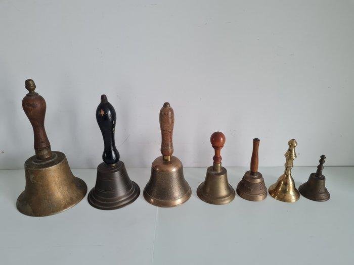 Decoratieve bel - Mooie collectie van 7 antieke/vintage, Antiek en Kunst, Curiosa en Brocante