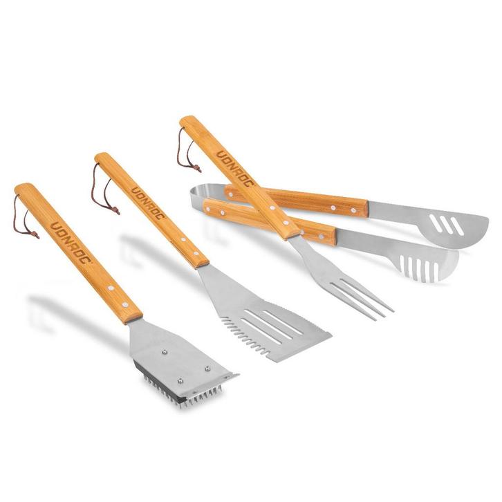 BBQ Gereedschapset - RVS | Incl. Tang, vork, spatel en, Tuin en Terras, Houtskoolbarbecues, Nieuw, Verzenden