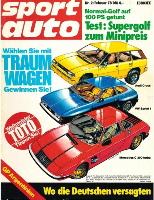 1978 SPORT AUTO MAGAZINE 02 DUITS, Boeken, Auto's | Folders en Tijdschriften, Ophalen of Verzenden