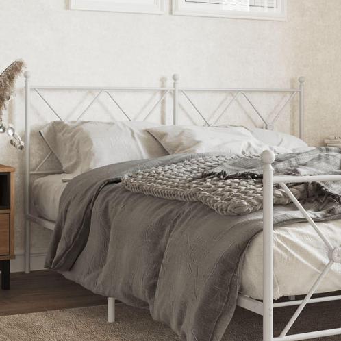 vidaXL Hoofdbord 150 cm metaal wit, Huis en Inrichting, Slaapkamer | Bedden, Nieuw, Verzenden