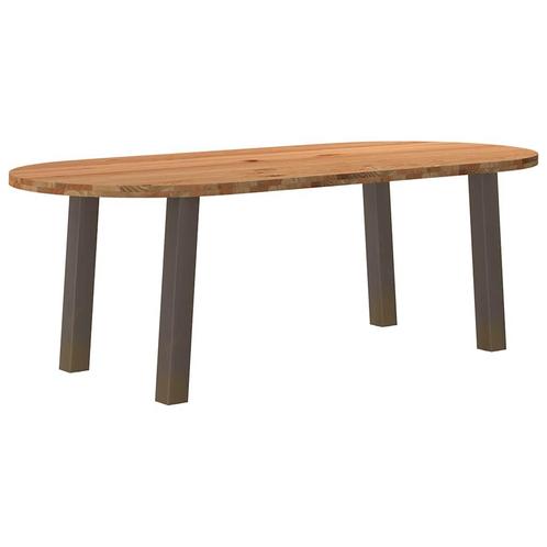 vidaXL Table à manger 220x100x74 cm bois de chêne massif, Huis en Inrichting, Tafels | Eettafels, Verzenden