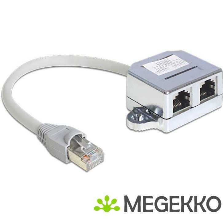 Delock 65441 RJ45-poortverdubbelaar 1 RJ45-stekker > 2, Computers en Software, Overige Computers en Software, Nieuw, Verzenden