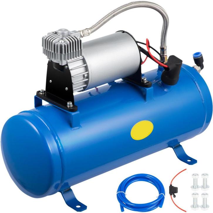 TM 8 Bar 12V luchtcompressor met 6 liter tank voor, Auto diversen, Autogereedschap, Verzenden