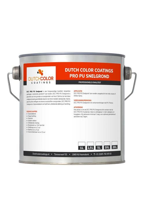DCC PRO PU Snelgrond Wit 10L, Doe-het-zelf en Bouw, Verf, Beits en Lak, Wit, Nieuw, Verzenden