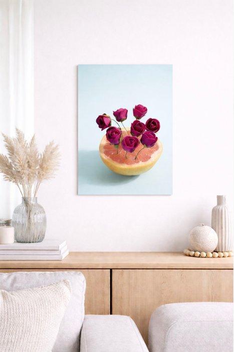 LoulouVonGlup - Grapefruit and red roses, Antiek en Kunst, Kunst | Designobjecten