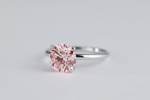 Bague - 18 carats Or blanc -  1.60ct. tw. Rose Diamant, Handtassen en Accessoires, Ringen