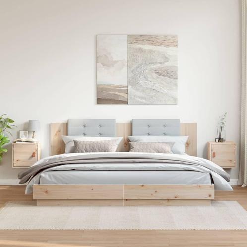 vidaXL Wandkasten 2 st 31,5x30x30 cm massief grenenhout, Huis en Inrichting, Kasten | Wandmeubels, Nieuw, Verzenden
