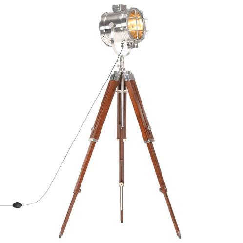 vidaXL Vloerlamp driepoot 165 cm massief mangohout, Huis en Inrichting, Lampen | Overige, Nieuw, Verzenden