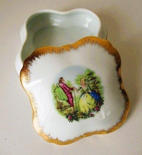 Limoges - Porcelaine de Luxe - Boîte à bijoux (2) - Or,, Antiquités & Art, Curiosités & Brocante
