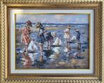 Francis Cristaux (1950) - Vacances au bord de la mer, Antiek en Kunst, Kunst | Schilderijen | Klassiek