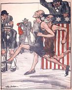 Spotprent over Amerikaanse verkiezing tijdens Eerste Were..., Antiek en Kunst, Kunst | Litho's en Zeefdrukken, Verzenden