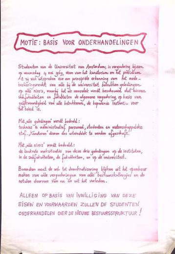 Bijeenkomst 14 mei 1969. Demonstratie tegen onderwijsbeleid beschikbaar voor biedingen