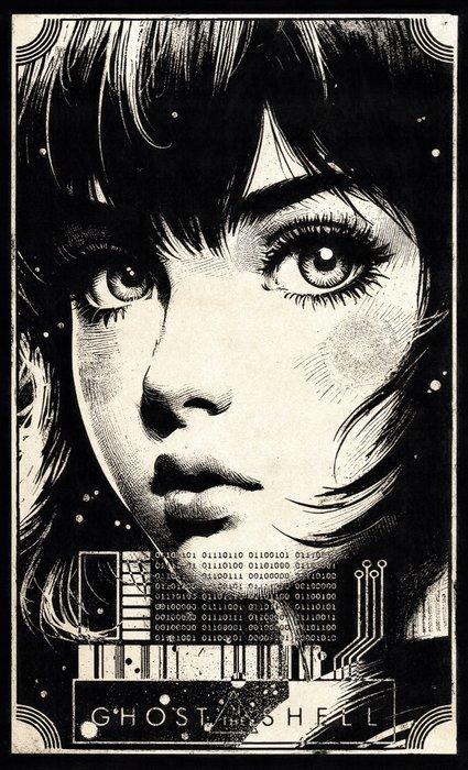 Æ (XX-XXI) - 3 x mixed media artworks - Ghost in the Shell -, Games en Spelcomputers, Spelcomputers | Overige Accessoires