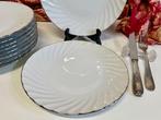 Porcelaines de COULEUVRE - Serveerschaal - Porselein, Zilver