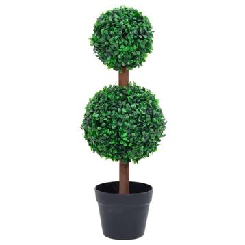 vidaXL Kunstplant met pot buxus bolvorming 60 cm groen disponible aux enchères