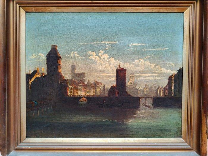 Johann Wilhelm Jankowski (1825-1870) - Veduta del lago di, Antiek en Kunst, Kunst | Schilderijen | Klassiek