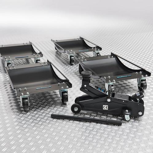 Datona Automover set van 4 stuks en krik - Datona - Zwart, Auto diversen, Krikken, Ophalen of Verzenden