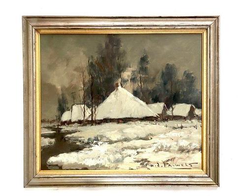 Henry Joseph Pauwels (1903-1983) - Hoeve in sneeuwlandschap, Antiek en Kunst, Kunst | Schilderijen | Klassiek