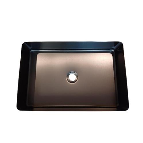 Opbouw Wastafel Sanimex Onyx RVS Rechthoekig Gunmetal, Doe-het-zelf en Bouw, Sanitair, Overige typen, Nieuw, Ophalen of Verzenden
