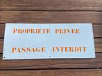Propriété Privée / Passage Interdit - Plaque - Emaille