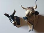 Beeldje - Teste di bovino e asino (2) - Terracotta, Antiek en Kunst