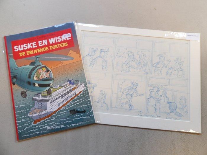 Suske en Wiske 360 - Originele halve pagina in schets - De, Boeken, Stripverhalen
