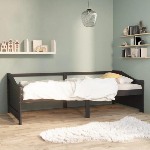 vidaXL Bedbank 3-zits massief grenenhout donkergrijs 90x200, Huis en Inrichting, Slaapkamer | Bedden, Nieuw, Verzenden