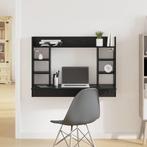 vidaXL Aan de muur bevestigd bureau Zwart eiken 105 x 48 x, Verzenden, Nieuw