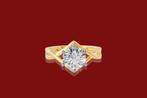 Bague - 14 carats Or jaune - 2.23ct. tw. Diamant (Cultivé en