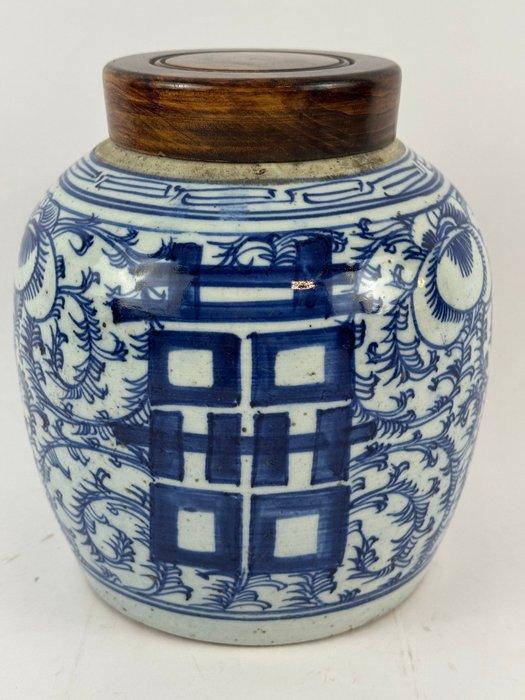 Gemberpot - Aardewerk, Hout - Een pot met dubbel geluk, Antiek en Kunst, Antiek | Overige Antiek