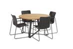 Taste by 4 Seasons Palma dining set antraciet met Basso, Tuin en Terras, Nieuw