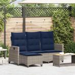 vidaXL Verstelbare tuinbank met kussens L-vormig poly rattan, Tuin en Terras, Tuinsets en Loungesets, Verzenden, Nieuw