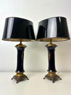 Tafellamp (2) - Engels victoriaanse stijl - Brons, Porselein