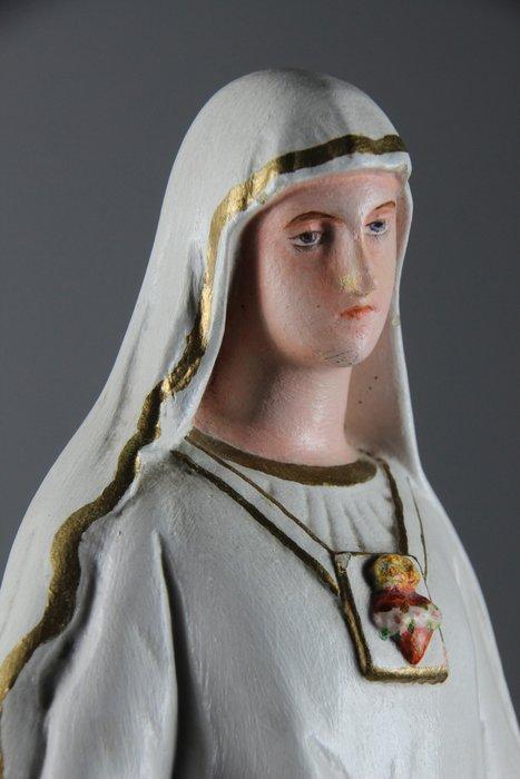 Beeldje - Wondermooie Maria met Onbevlekt Hart - Gips, Antiek en Kunst, Antiek | Boeken en Manuscripten