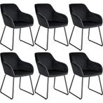 tectake Eetkamerstoel Jeane, fluweellook, sledeonderstel - F, Verzenden, Nieuw