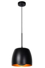 Lucide NOLAN - Hanglamp Ø 24 cm 1xE27 Zwart, Nieuw, Trendy verlichting, Metaal, Verzenden