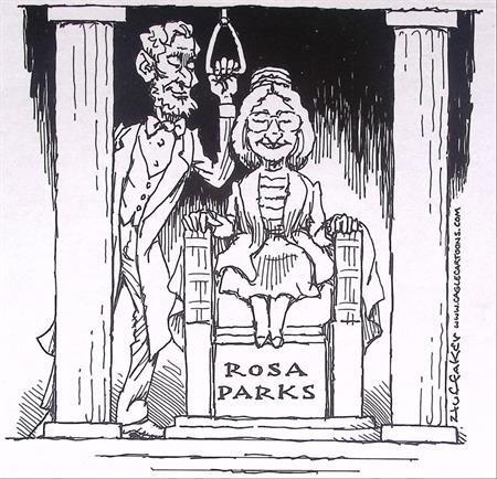 Pentekening Amerika - Rosa Parks Lincoln gedenkteken burg..., Antiek en Kunst, Kunst | Tekeningen en Fotografie, Verzenden