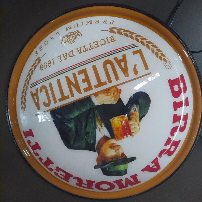 birra moretti - Lichtbord - lichtreclame - kunstof, Antiek en Kunst, Antiek | Wandborden en Tegels